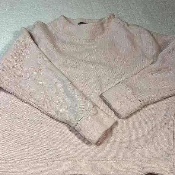 J. Crew blush pink cotton mock neck dolman sleeves crop sweatshirt S - Picture 10 of 10